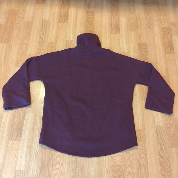 Athleta Cozy Karma Funnel Neck Sweatshirt Womens Medium Spiced Cabernet - Picture 4 of 9